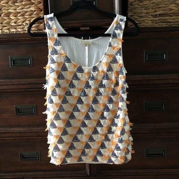 ModCloth sequence and fringe tank top in size S - Picture 1 of 6